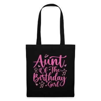 Aunt Of The Birthday Girl Family Matching Party - Tote Bag - black - Front