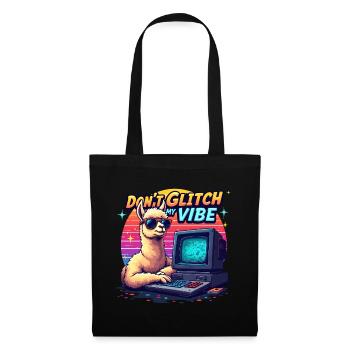 Don’t Glitch my Vibe - Alpaga Retro Gaming - Sac en tissu - noir - Devant