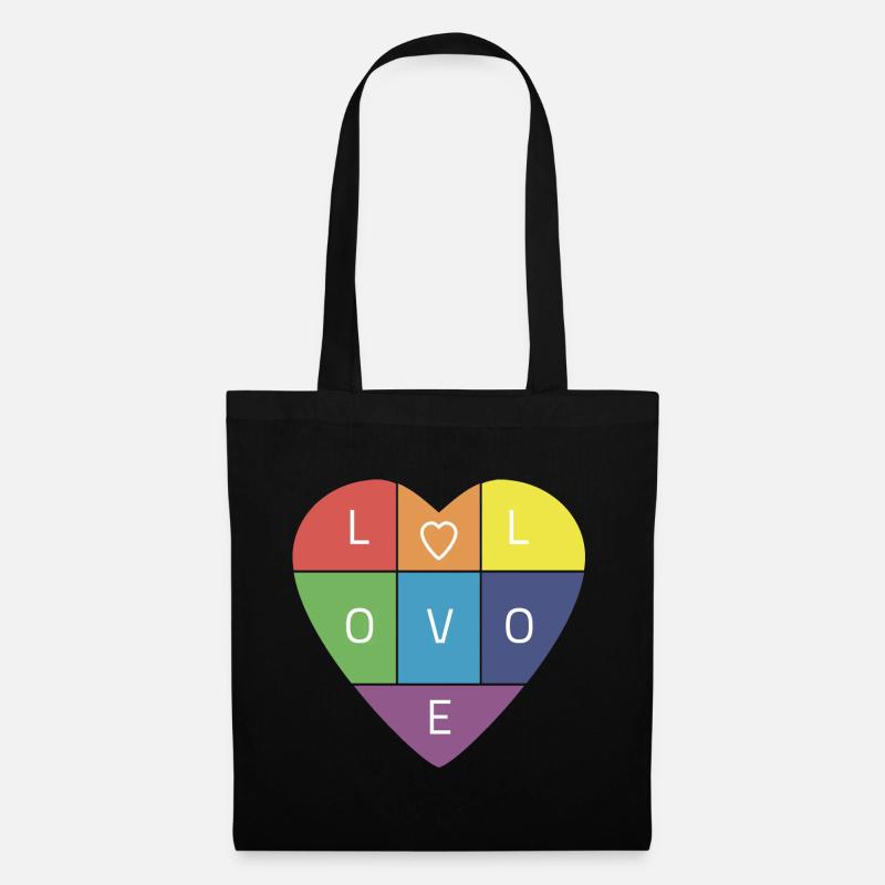 Rainbow Love - Tote Bag - black