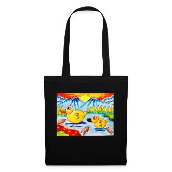 Happy Color Happy World - Sac en tissu - noir - Devant