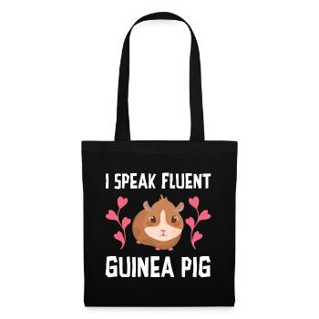 I Speak Fluent Guinea Pig Animal Lover Guinea Pig - Stoffbeutel - Schwarz - Vorne