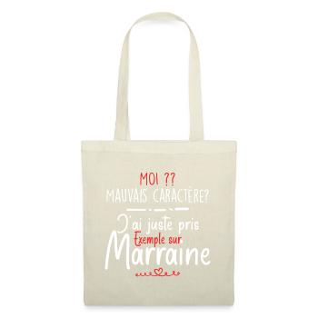 Mauvais caractère - Marraine - Sac en tissu - nature - Devant