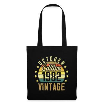 Les légendes sont nées en Octobre 1982 - 1982 - Sac en tissu - noir - Devant