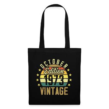 Les légendes sont nées en Octobre 1973 - 1973 - Sac en tissu - noir - Devant