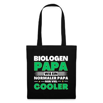 Biologen Papa wie ein normaler nur viel cooler - Stoffbeutel - Schwarz - Vorne