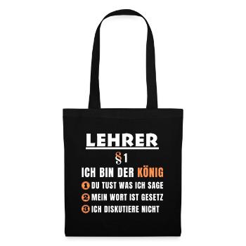 Teacher Gift - I'm the King - Tote Bag - black - Front