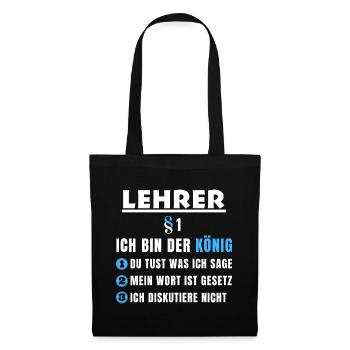 Teacher Gift - I'm the King - Tote Bag - black - Front