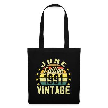 June 1991 June Retro Birthday Gift June 1991 - Tote Bag - black - Front