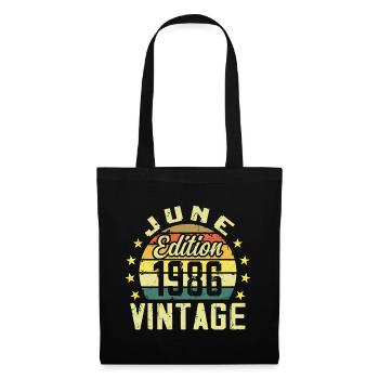 June 1986 June Retro June 1986 Birthday Gift - Tote Bag - black - Front