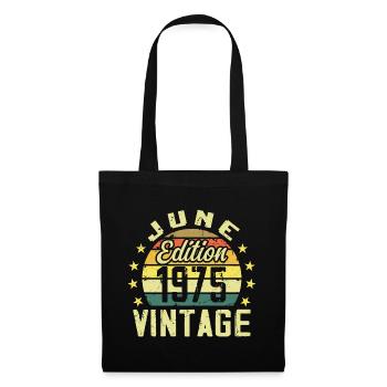 June 1975 June Retro Birthday Gift June 1975 - Tote Bag - black - Front