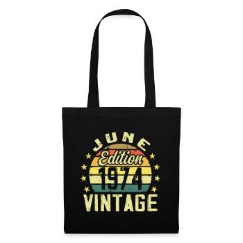 June 1974 June Retro Birthday Gift June 1974 - Tote Bag - black - Front