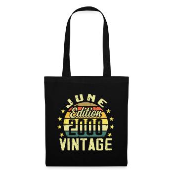 June 2000 June Retro Birthday Gift June 2000 - Tote Bag - black - Front