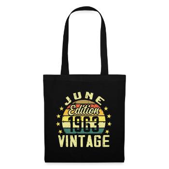 June 1963 June Retro Birthday Gift June 1963 - Tote Bag - black - Front