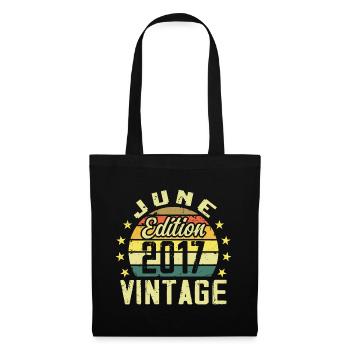 June 2017 June Retro June 2017 Birthday Gift - Tote Bag - black - Front