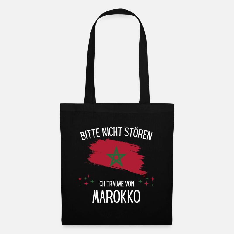 Bitte Nicht Stören Ich Träume Von Marokko - Stoffbeutel - Schwarz