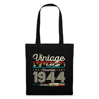 80ème Anniversaire Millésime Décembre 1944 Cru 1944 - Sac en tissu - noir - Devant