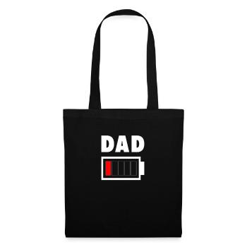 Vaters Akku ist leer - Dad Low Battery Empty - Sac en tissu - noir - Devant