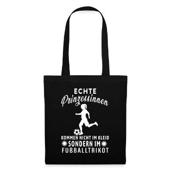 Les vraies princesses arrivent en maillot de foot - Sac en tissu - noir - Devant