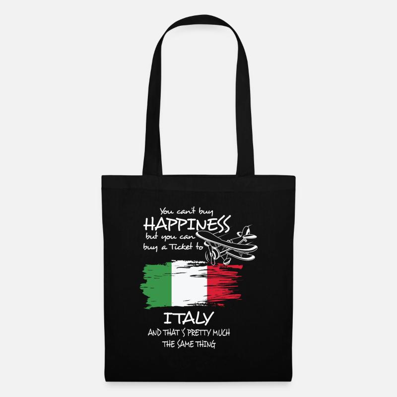 Italien Italy - Stoffbeutel - Schwarz