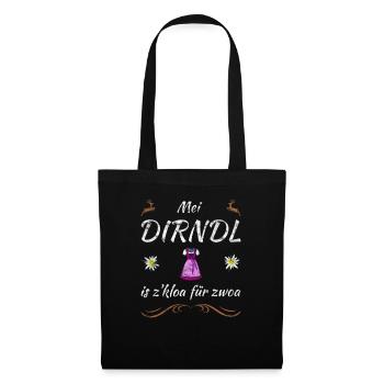 Enceinte costume Mon Dirndl est trop petit pour deux - Sac en tissu - noir - Devant