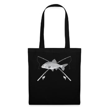 Pêche Pêche J'aime le cadeau de crochet de pêcheur - Sac en tissu - noir - Devant