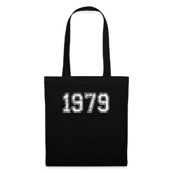 Anniversaire 1979 année 1979 rétro vintage - Sac en tissu - noir - Devant