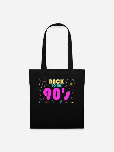 Back to the 90s Outfit 90's Party 90's Costume - Tote Bag - black