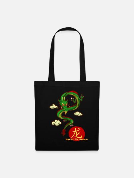 Year of The Dragon Chinese Zodiac Sign - Stoffbeutel - Schwarz