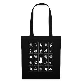 Advent Calendar Gift Christmas Advent Deco - Tote Bag - black - Front