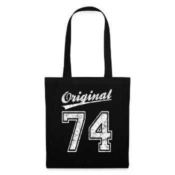 Original 74 anniversaire Millésime 1974 Vintage Retro - Sac en tissu - noir - Devant