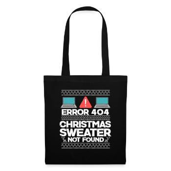 Weihnachtskostüm Ugly Christmas Xmas Geschenk - Stoffbeutel - Schwarz - Vorne