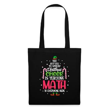Mathe Lehrer Noël Professeur cadeau - Sac en tissu - noir - Devant