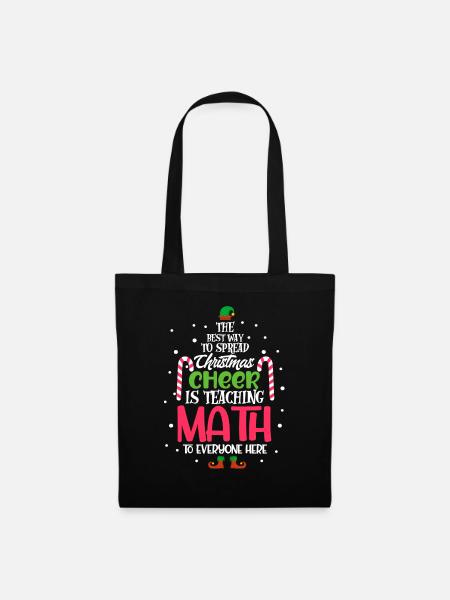 Mathe Lehrer Weihnachten Mathelehrer Geschenk - Stoffbeutel - Schwarz
