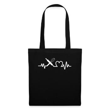 Baking baker baker heartbeat gift - Sac en tissu - noir - Devant