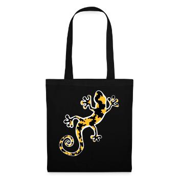 Yellow and black spotted leopard gecko - Tote Bag - black - Front