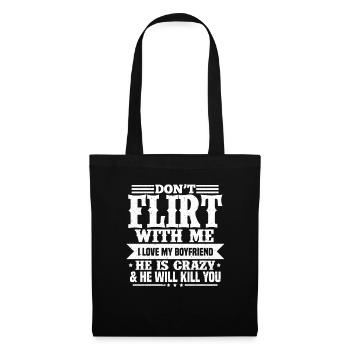 boyfriend girlfriend - Tote Bag - black - Front