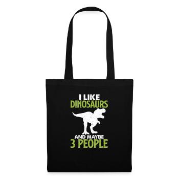 Dinosaur Dino Trex Primeval Children's Gift - Tote Bag - black - Front