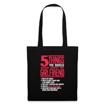 petite amie - Sac en tissu - noir - Devant