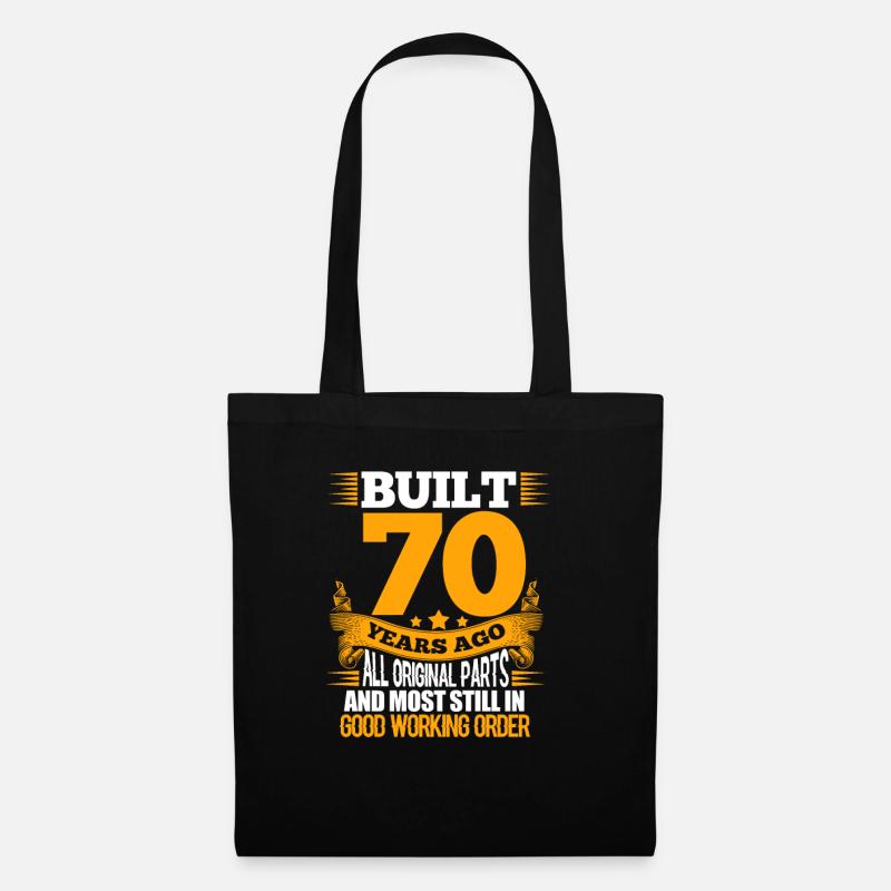 70th Birthday - Tote Bag - black