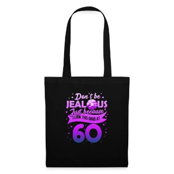 60. Geburtstag 60 Jahre Birthday Geschenk - Stoffbeutel - Schwarz - Vorne