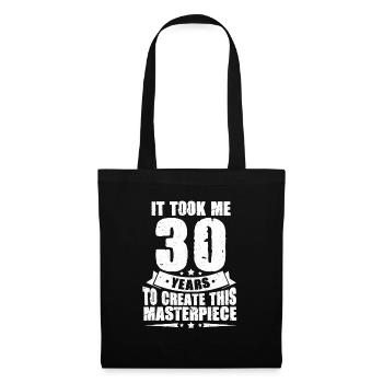 30. Geburtstag 30 Jahre Birthday Geschenk - Stoffbeutel - Schwarz - Vorne