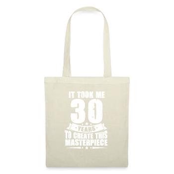 30e anniversaire 30 ans de cadeau d'anniversaire - Sac en tissu - nature - Devant