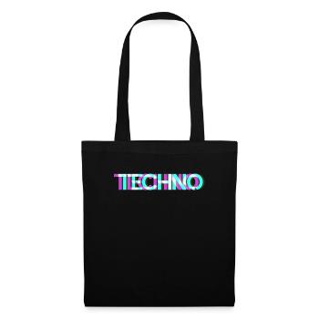 Techno - Sac en tissu - noir - Devant