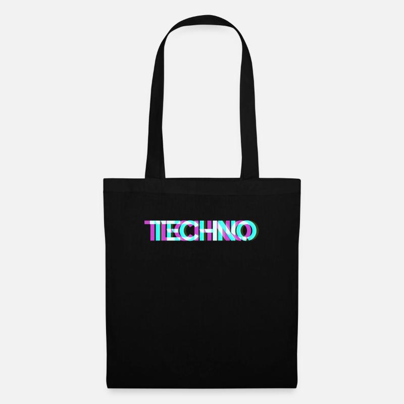 Techno - Stoffbeutel - Schwarz