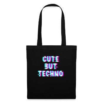 Techno - Sac en tissu - noir - Devant
