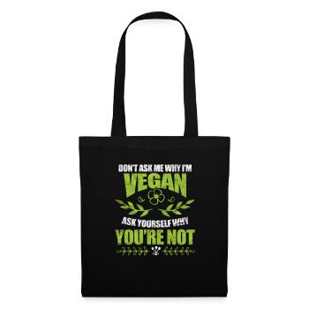 Vegan Vegan Vegan Vegetarian Veggie Gift - Sac en tissu - noir - Devant