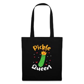 Reine des cornichons au concombre - Sac en tissu - noir - Devant