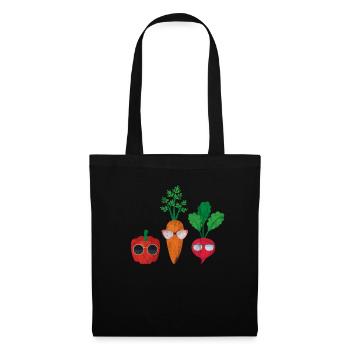 Vegan - Sac en tissu - noir - Devant