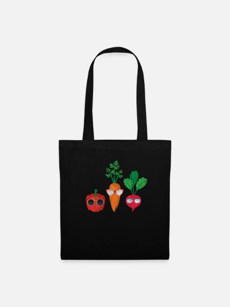 Vegan - Stoffbeutel - Schwarz