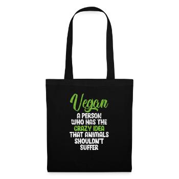 Vegan Vegan Veganism Cadeau Vegan - Sac en tissu - noir - Devant